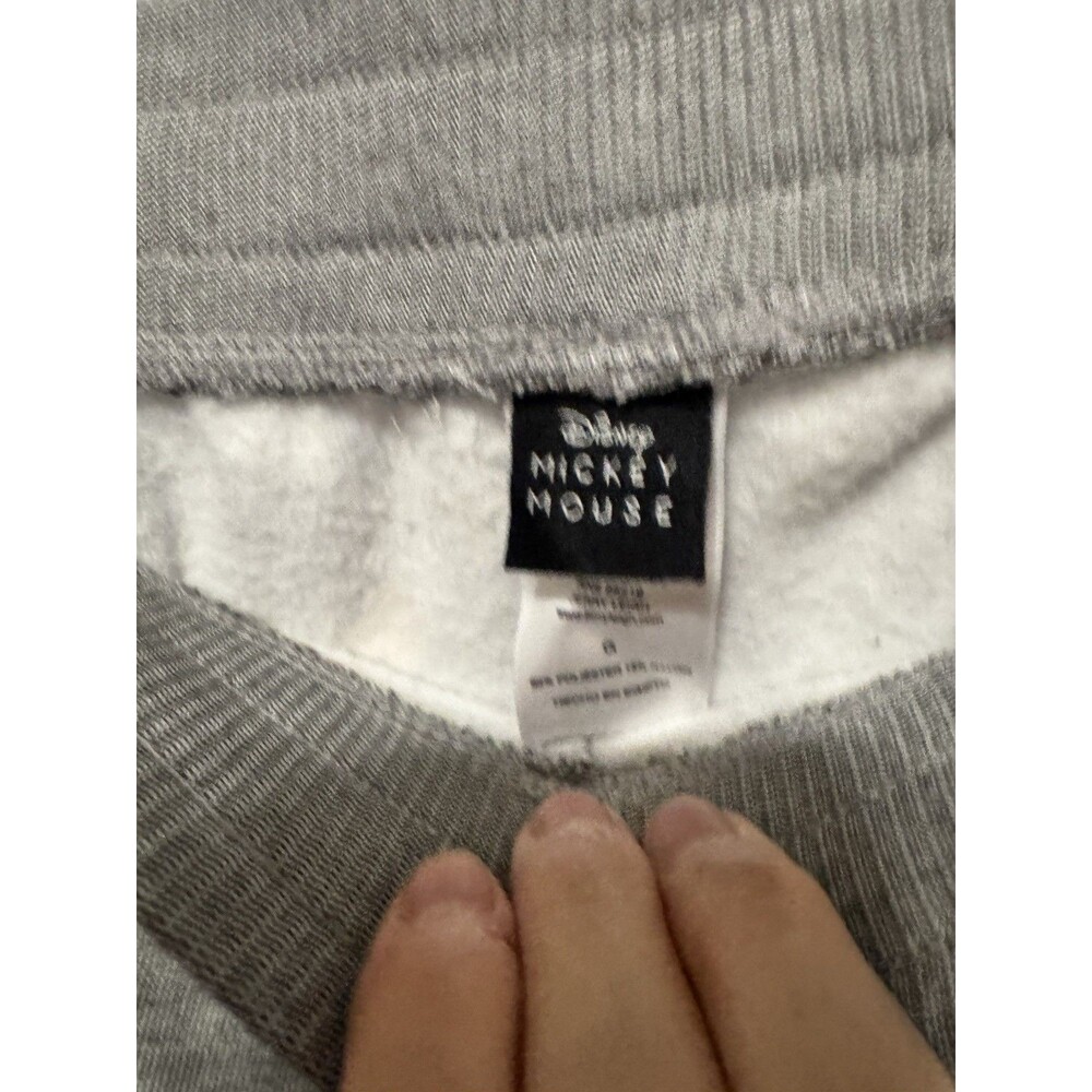 Disney Mickey Mouse Women's Lounge Pajama Pants Gray Jersey Drawstring Size L - Picture 3 of 6